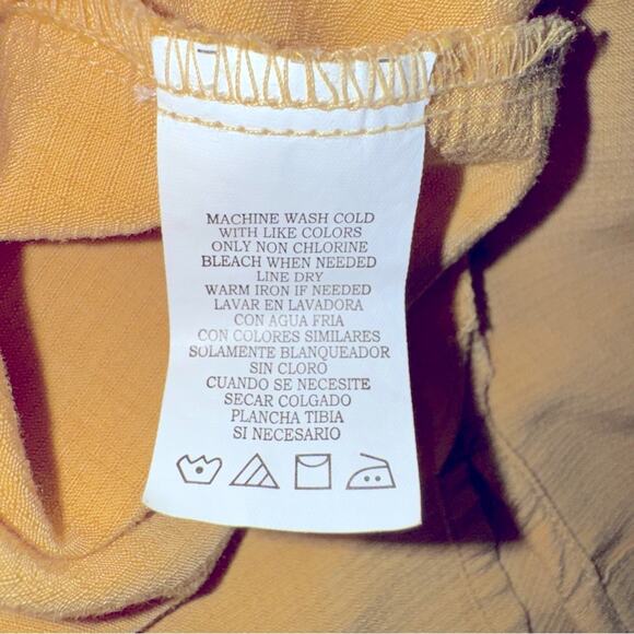 EUC The Havanera Co Yellow Cuban Shirt Mens size XXL Yellow Embroidered - Picture 7 of 7